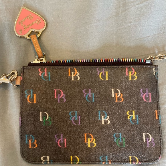 Dooney & Bourke Vintage Monogram Rainbow Wristlet - Picture 4 of 5
